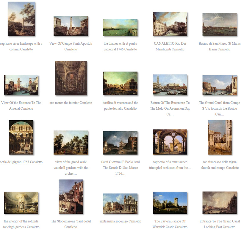 paintings of Canaletto