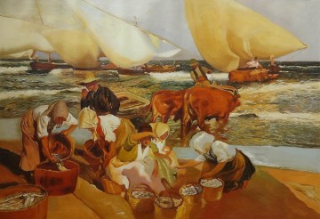 Discounted Art Ready to Ship Painting - Afternoon Sun Joaquin Sorolla 26x37inches USD230
