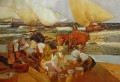 Beach at Valencia or Afternoon Sun by Joaquin Sorolla 26x37 inches USD230
