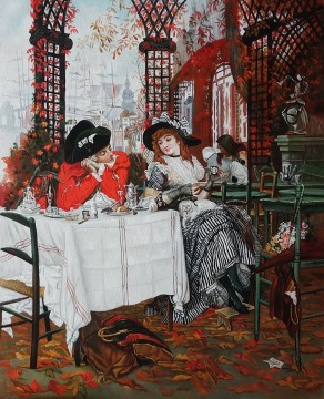 Discounted Art Ready to Ship Painting - Lunch James Jacques Joseph Tissot 54x71cm USD220