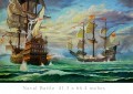 Naval Battle 42x66inches USD926