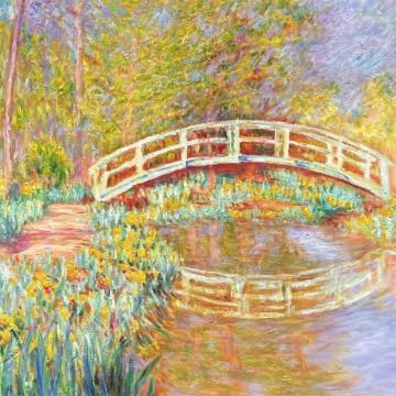 Discounted Art Ready to Ship Painting - The Bridge in Monet s Garden Claude Monet 24x25inches USD120