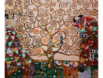 Discounted Art Ready to Ship Painting - Tree of Life Stoclet Frieze Gustav Klimt 20x24inches USD68