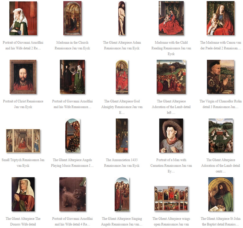 paintings of Jan van Eyck