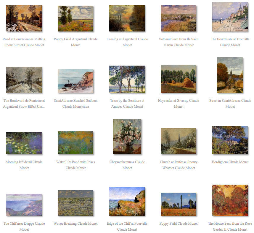 paintings of Monet