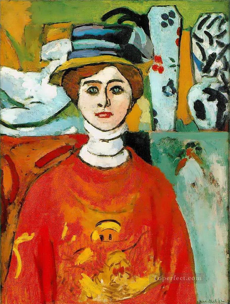 Bourgondië vallei Sterkte The Girl with Green Eyes 1908 abstract fauvism Henri Matisse Painting in  Oil for Sale