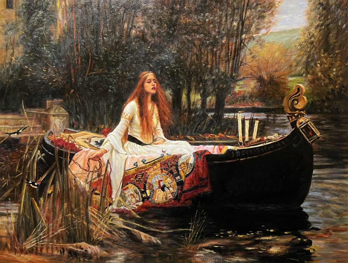 Lady of Shalott John William Waterhouse 19x25inches USD99 Oil Paintings