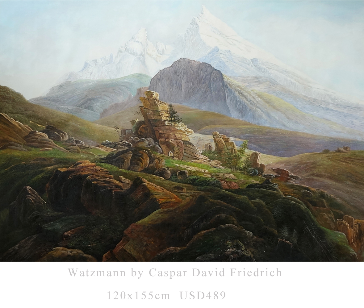 Watzmann Caspar David Friedrich 47x61inches USD229 Oil Paintings