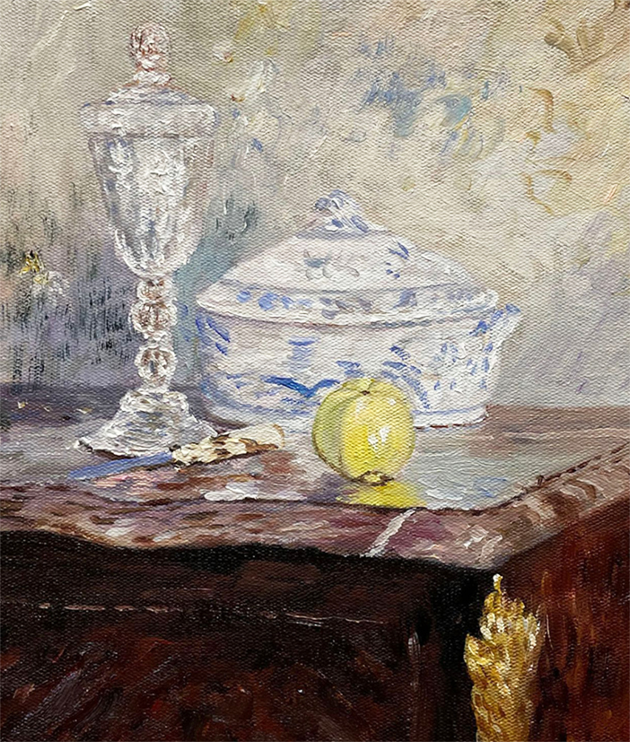 Tureen And Apple Berthe Morisot still lifes 8x10inches USD46 Oil Paintings