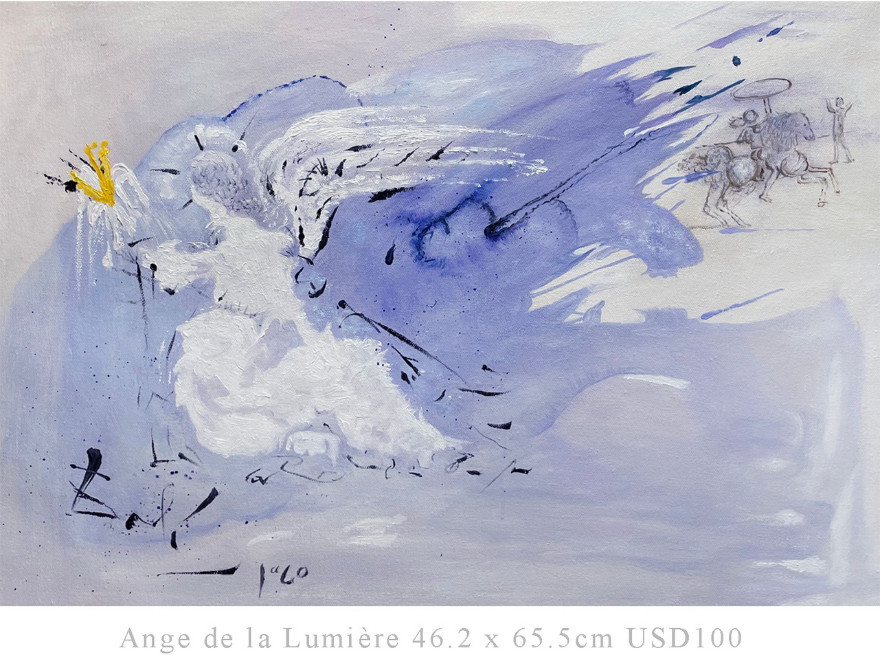Ange de la Lumiere 18x26inches USD59 Oil Paintings